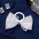 Hair elastic band Bant "Schoolgirl" Classic Bead Kant, 10.5x7 cm, white