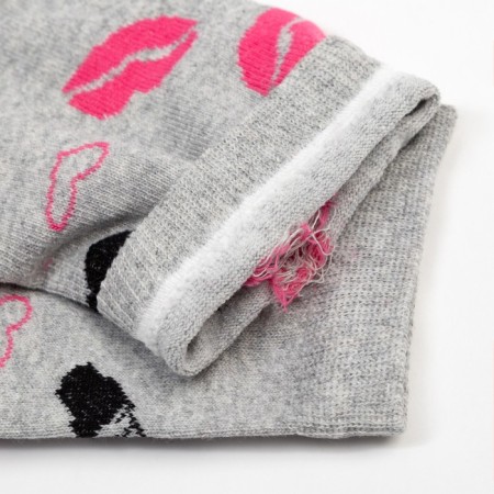 Women's socks minku "lipsticks", gray color, size 36-37 (23 cm)-1