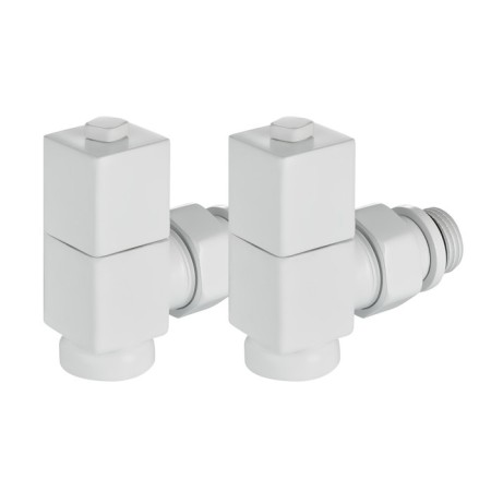 Set of design-valules Royal Thermo Cube, corner, 1/2 ", white-4