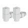 Set of design-valules Royal Thermo Cube, corner, 1/2 ", white