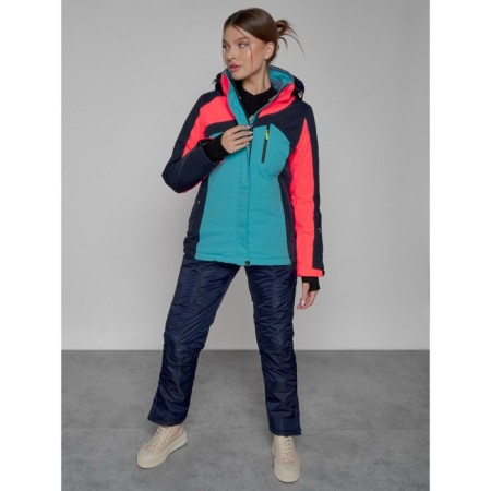 Ski costume female, size 42, dark blue color-12