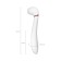 Vibrator with vacuum stimulation Flovetta Jasmine, 23 cm, silicone, white color