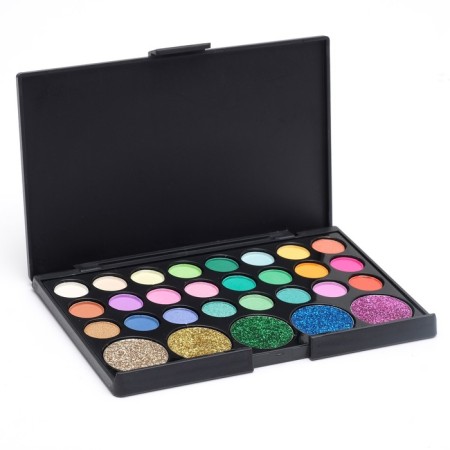 Palette of shadows for the eyelids, 29 colors