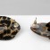 Safari plastic earrings, brown color