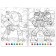 Coloring by numbers "Attack of robots", 16 pp., A4 format