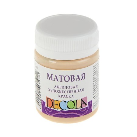 Acrylic matte paint 50 ml, ZHK Decola, bodily, 14328235