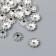 Decor hat for beads Metal "Flower of drops" silver G030B892 set 30 pcs 0.8x0.8 cm