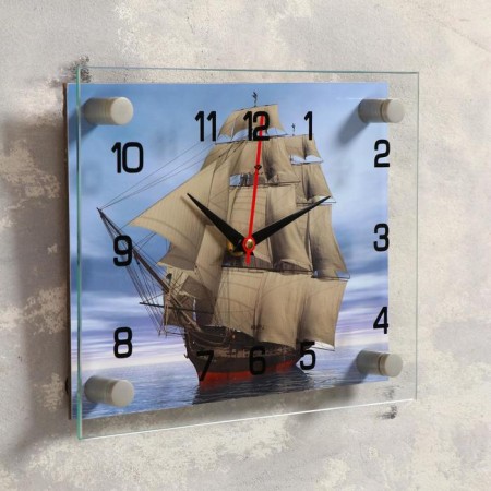 Wall watches: sea, "ship", silent, 20 x 26 cm-1