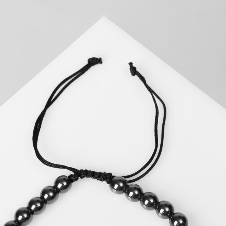 Bracelet unisex "hematite" skull, black color with silver, d = 6 cm-1
