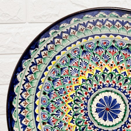 Largan Rishtan ceramics "Patterns", 42 cm, Blue Mix-3