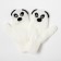 Mittens for the girl Double Panda, White, Size 12