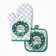 New Year. Kitchen set 2-idol Christmas segling 17*17cm, mittens-output 26*16 cm, 100%p/e