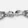 Earrings Metal "bend" wave is large, silver color