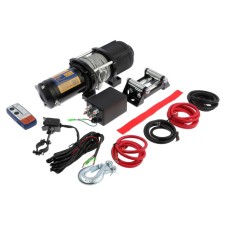 Electric tundra winch, 12/24V, 4500 LB (2 t), 2 hp, up to 6 m/min, 6.5 mm x 10 m