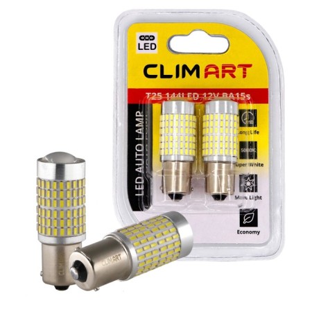 Automobile lamp LED CLIM ART T25, 144LED, 12V, BA15S (P21W), 2 pcs-3