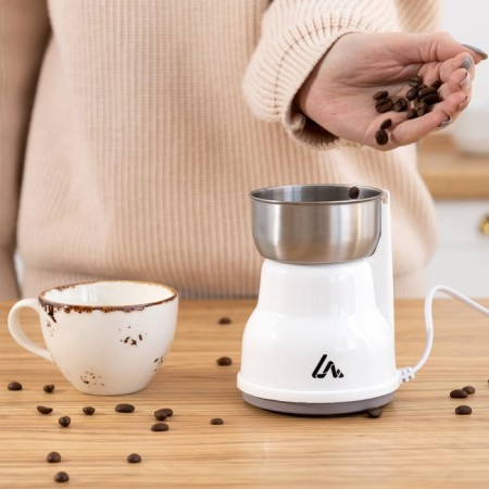 Electric coffee grinder Luazon LMR-05, 160 watts, 50 g, white-1
