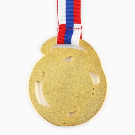 Medal for application of 185, "stars", d = 5 cm. Color gold. With a ribbon-3