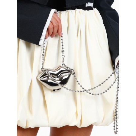 Female bag on a magnet, silver color-3