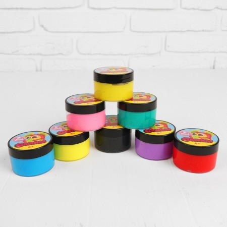 Slime "Fliffi" ​​glitter with and without and without, 70 ml., Mix colors-2