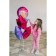 Foil ball 18 "Happy Birthday", princess, circle, with a substrate