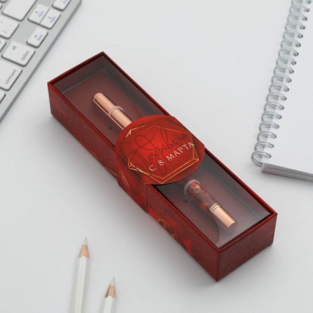 Pen "Congratulations on March 8", metal-4