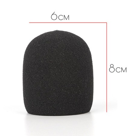 A set of accessories for the Music Life microphone: wind protection, rings, black, d-3 cm-2