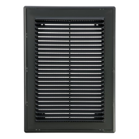 Ventilation grate "Vento" 1825VR, 180x250 mm, with a grid, detachable, graphite
