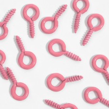Holder for a screw pendant (set 50 pcs.) 0.8 × 0.3 × 0.1 cm, pink color