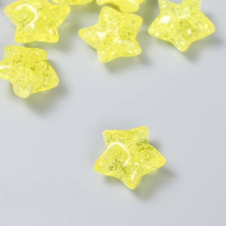 Busina Plastic for the creativity "Star. Stone ice" transparent yellow 1.3x2.6x2.6 cm-1