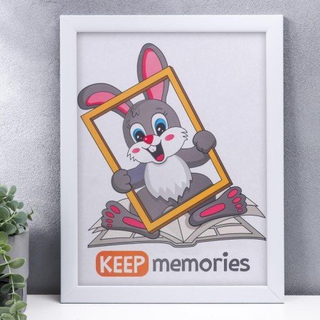 Photo frame plastic 30x40 cm 1081 white-1