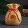 Piggy bank "Money bag" ruble red, gold, 15 cm