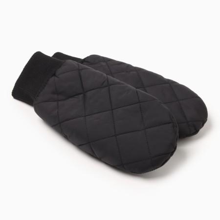 Women's mittens minku, black color, 24 cm