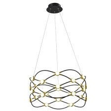 Светильник подвесной светодиодный Gerhort G31141/1BK+GD, 24хLED, 153х60х60 см, цвет золотой