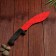 Souvenir weapons made of wood "Machete Kukri", red marble