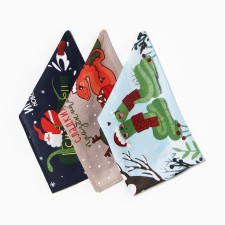 New Year. Symbol of the year. Snake. A set of towels of the “Sweet holidays” of 28x46 cm - 3 pcs, 100% HL, Rogozhka 164 g/m2