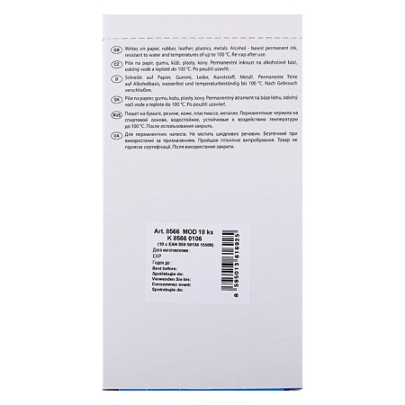 Permanent marker 5.0 mm centropen 8566, line 2.5 mm, blue color-2