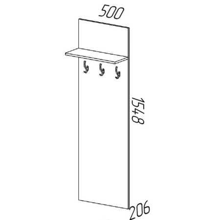 The hallway nickname hanger is smooth 500x1548x206-1