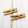 A set of decorative clothespins in dark gold, 50 pcs.
