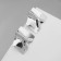 Earrings Metal "Atmosphere" rhombus rumbled, silver color