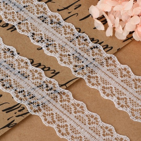 Capricon lace, 30 mm × 10 ± 1 m, white color-1