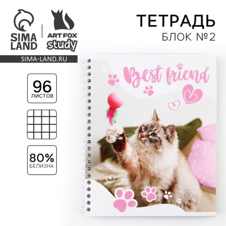 A notebook in a cage, 96 sheets A5 on a spiral, “September 1: a cat”, a cover coated cardboard 230 gr., Inner block No. 2, whiteness 80%,-4