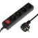 Network filter 5Bites SP4B-218 4S, 4 sockets, 1.8 m, 10 A, 3x0.75 mm2, with off., Black