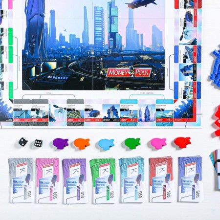 Board Economic Game "Money Polys. City of the future ", 210 bills, 10+-3