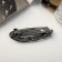 Hair clip for hair "Grace" branches oval shine, 8 cm, silver