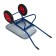 Construction car, two -wheeled: cargo/n 200 kg, volume of 100 l, blue pens