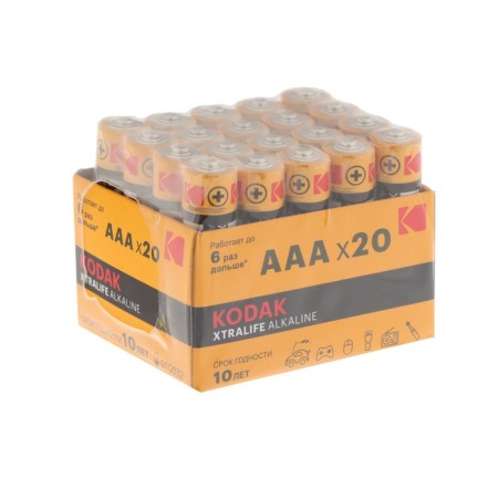 Battery Alkalin Kodak Xtralife, AAA, LR03-20BOX, 1.5V, boxing, 20 pcs.