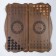 Carved backgammon "Cossacks", from an array of Buk, Patina, 58 x 56 cm