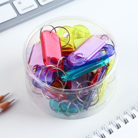 Key keychain, Set "Geometry" 24 pcs, 3.5 x 8 cm-8