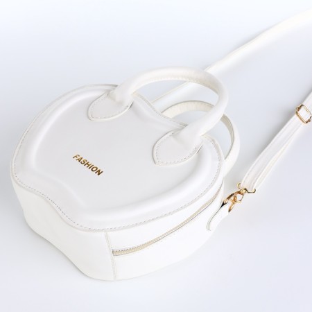 Bag Women's Cross-Bodi with a zipper, white color-9