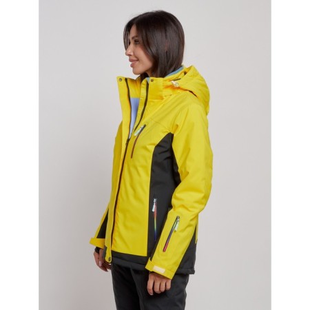 Ski jacket female, size 42, yellow color-1